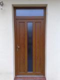 Jednokřídlé dveře dělené příčkou s nadsvětlíkem, zlatý dub